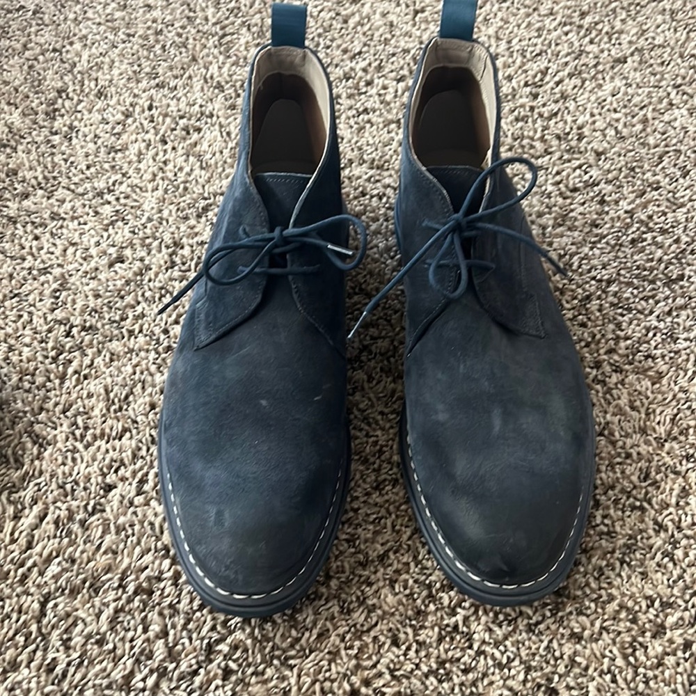 High quality blue suede shoes from Clark’s.